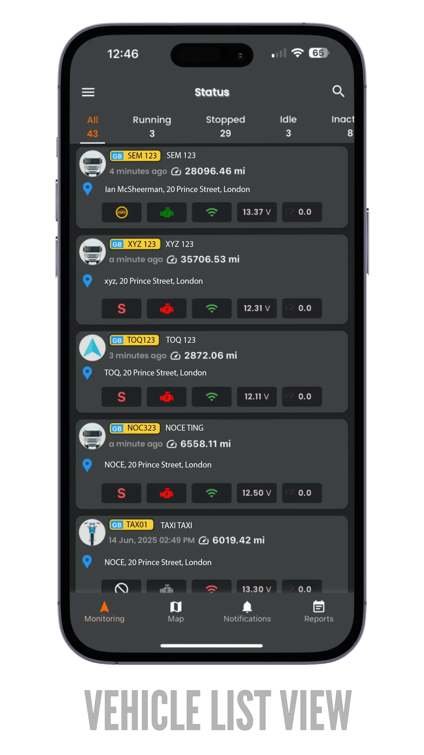 Vechile List View